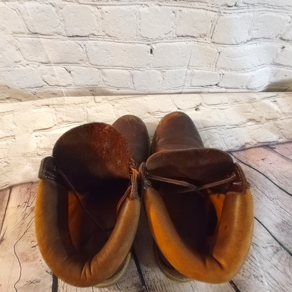Timberland Lace Up Brown Leather Boots  Two-Tone  9.5 - Picture 16 of 16